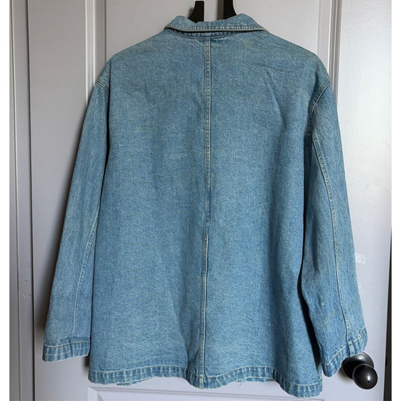 VTG Women's Liz Claiborne Jean Jacket L Light Blue #0036 - Picture 2 of 5
